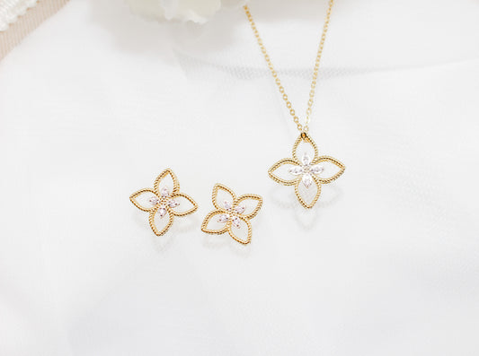 Gold Charm Jewelry Set