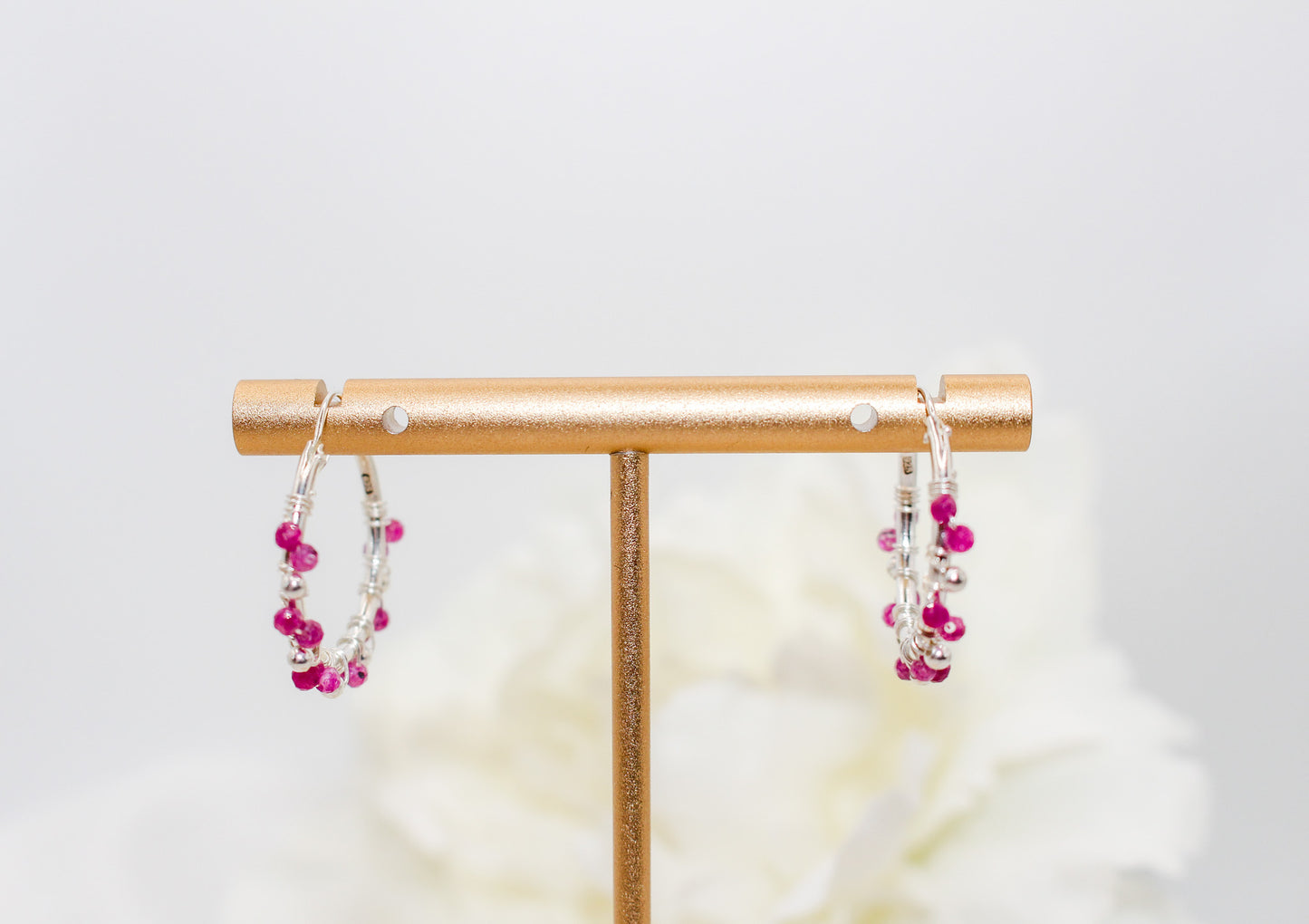 Ruby Hoop Earrings