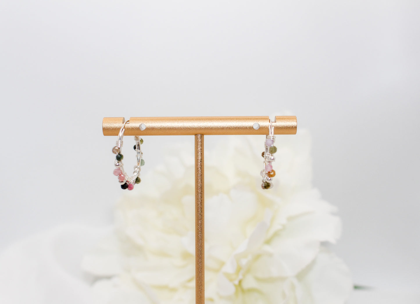 Tourmaline Hoop Earrings