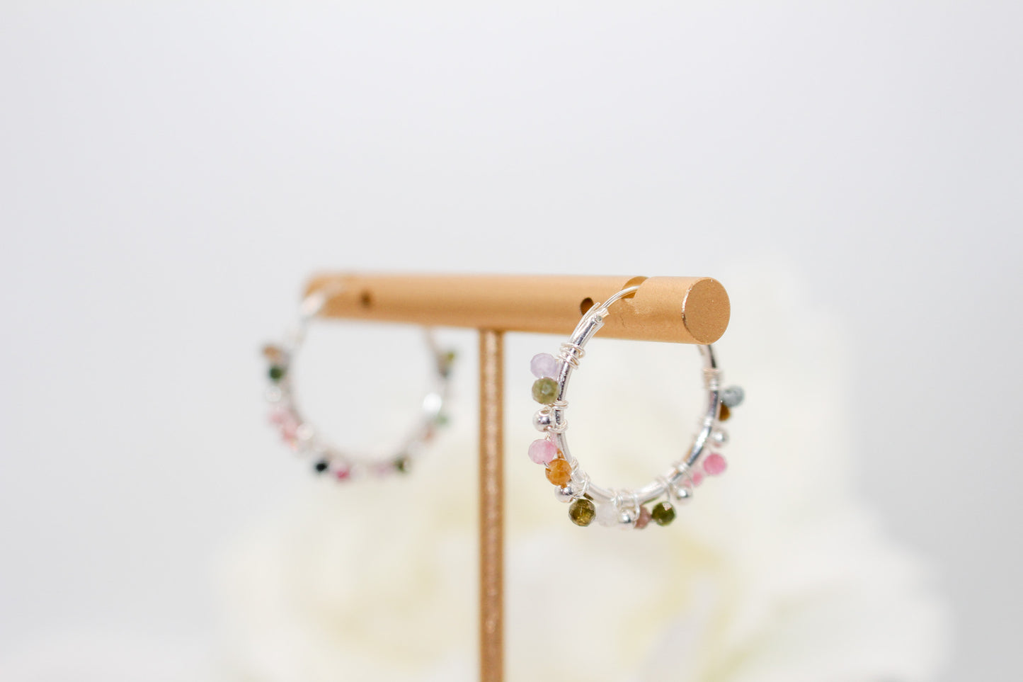 Tourmaline Hoop Earrings