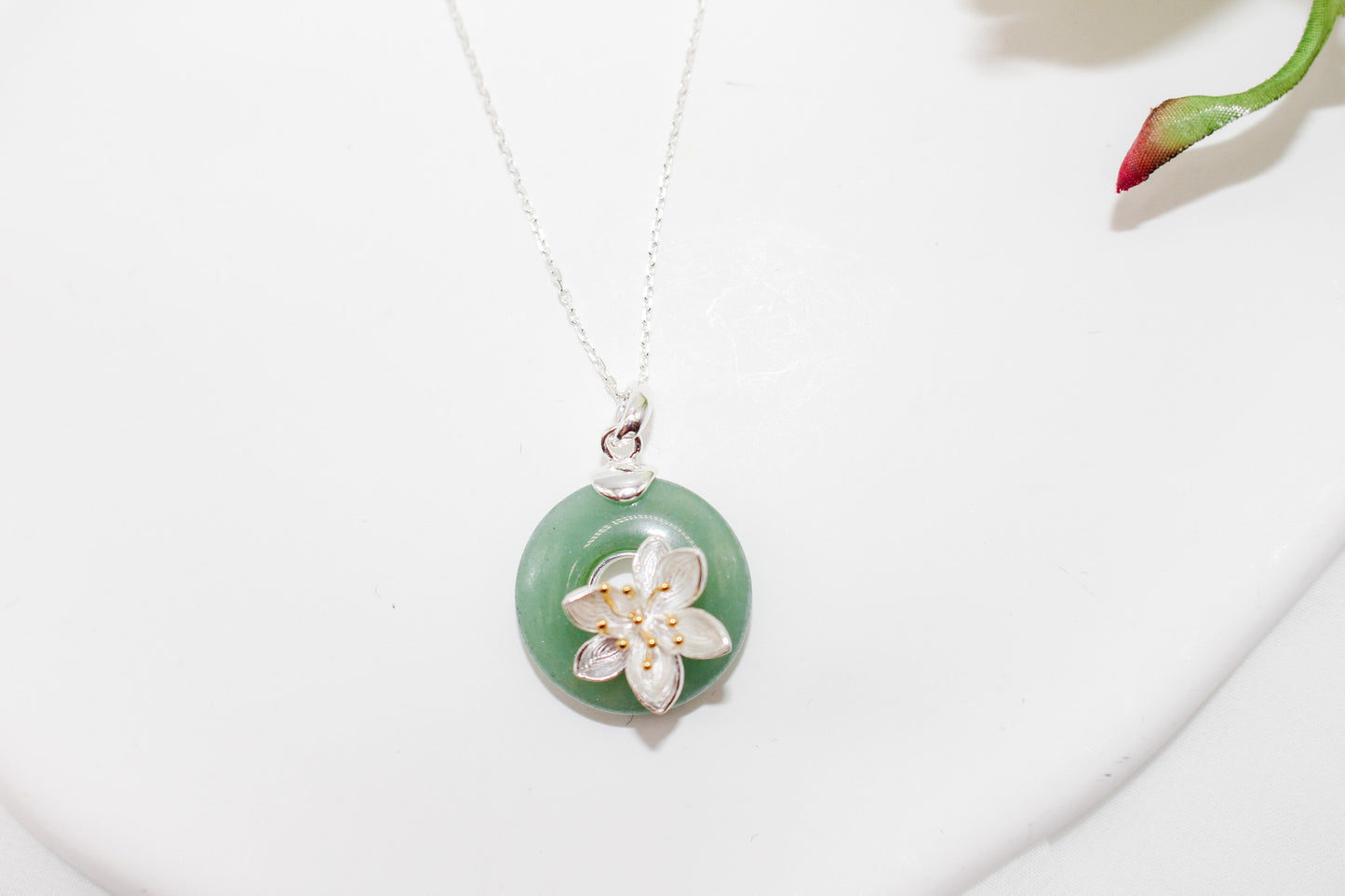 Jade Lotus Necklace