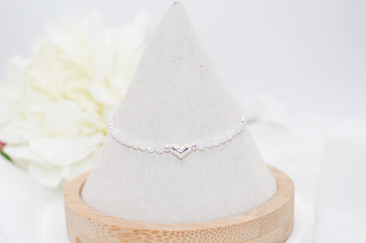 Moonstone Heart Bracelet