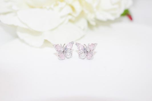 Butterfly Pearl Earrings