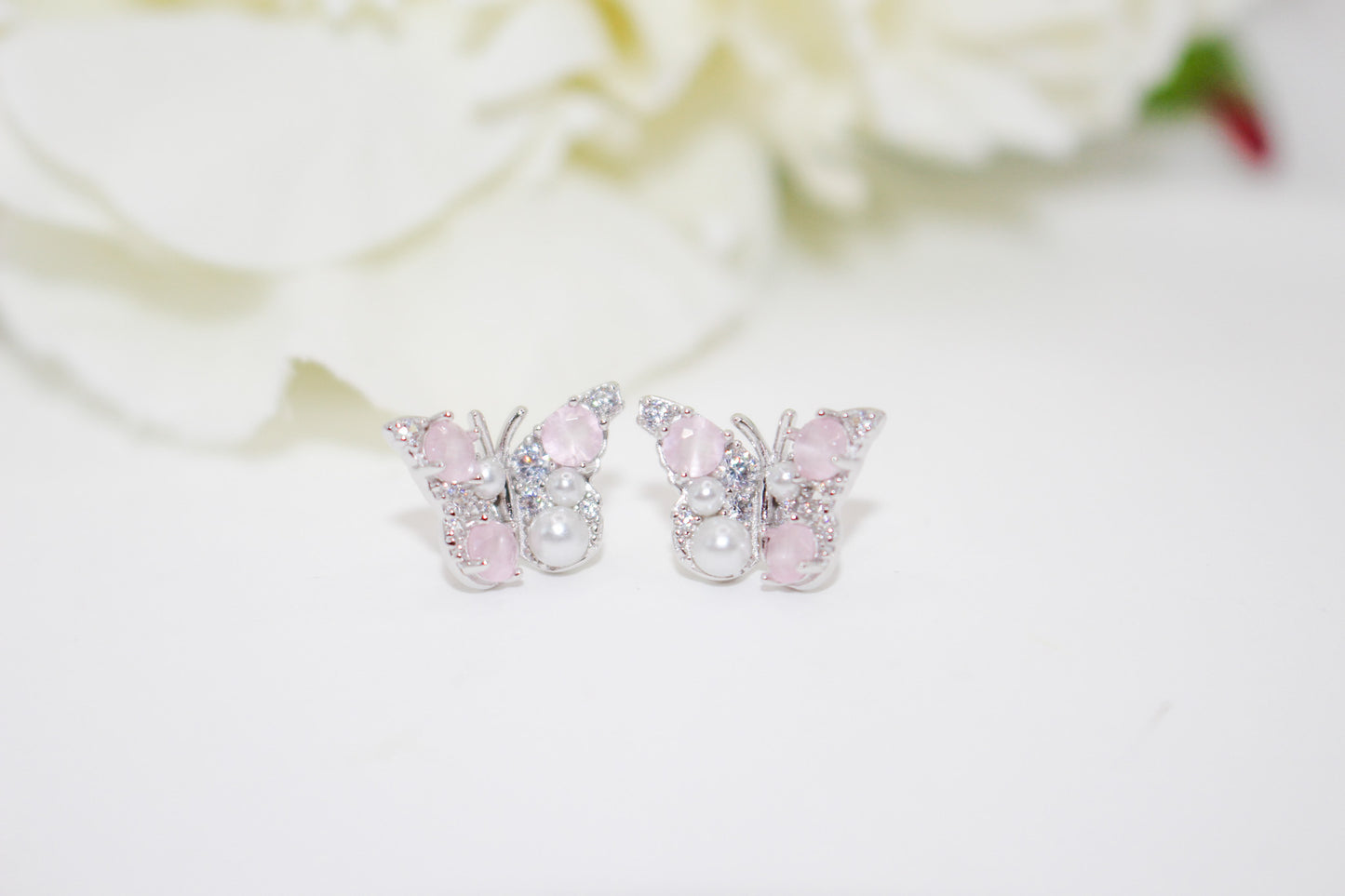Butterfly Pearl Earrings