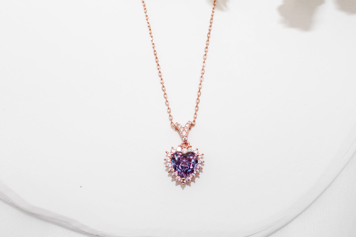 Alexandrite Heart Necklace