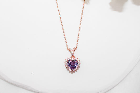 Alexandrite Heart Necklace