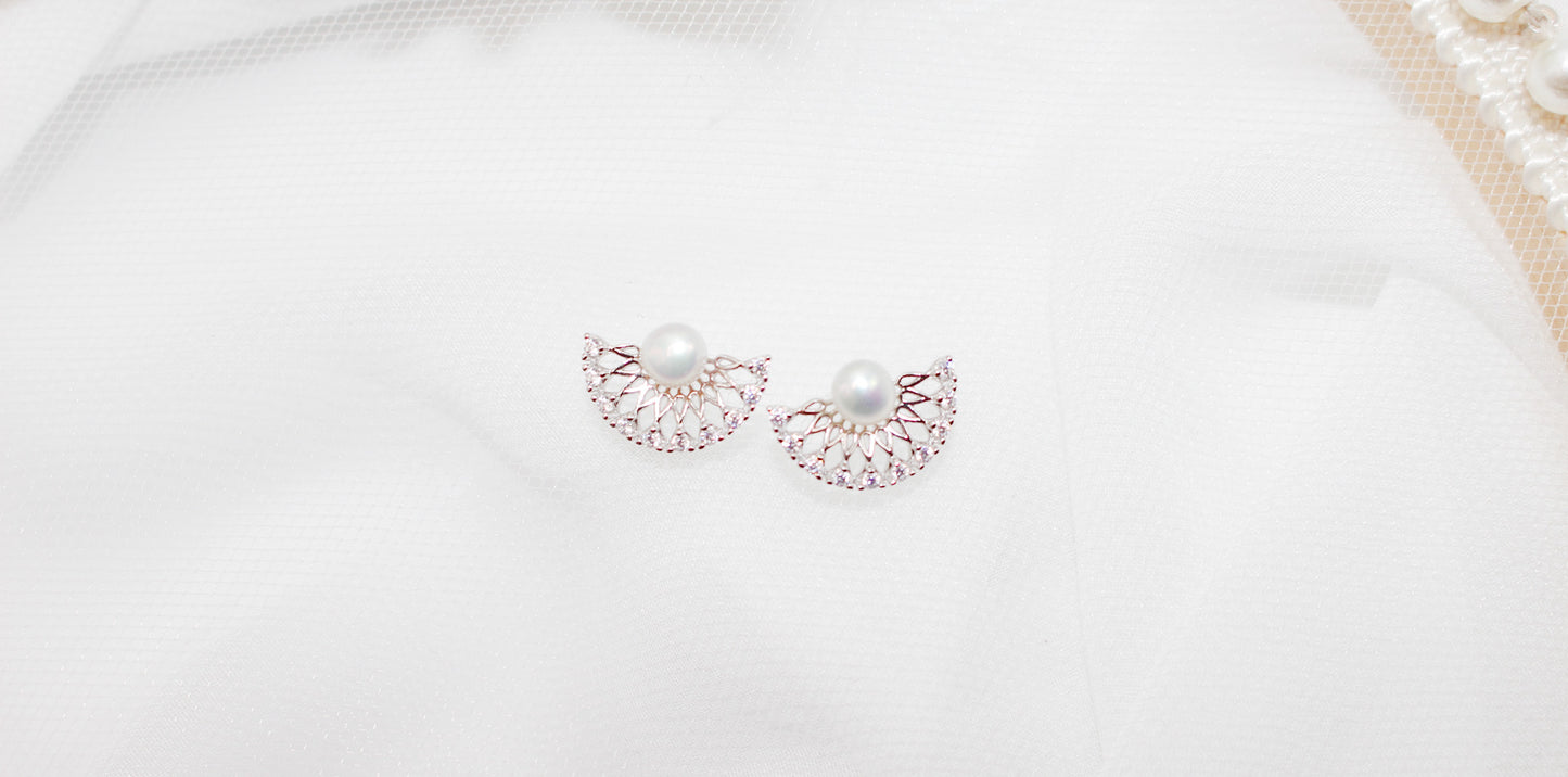 Pearl Fan Jewelry Set