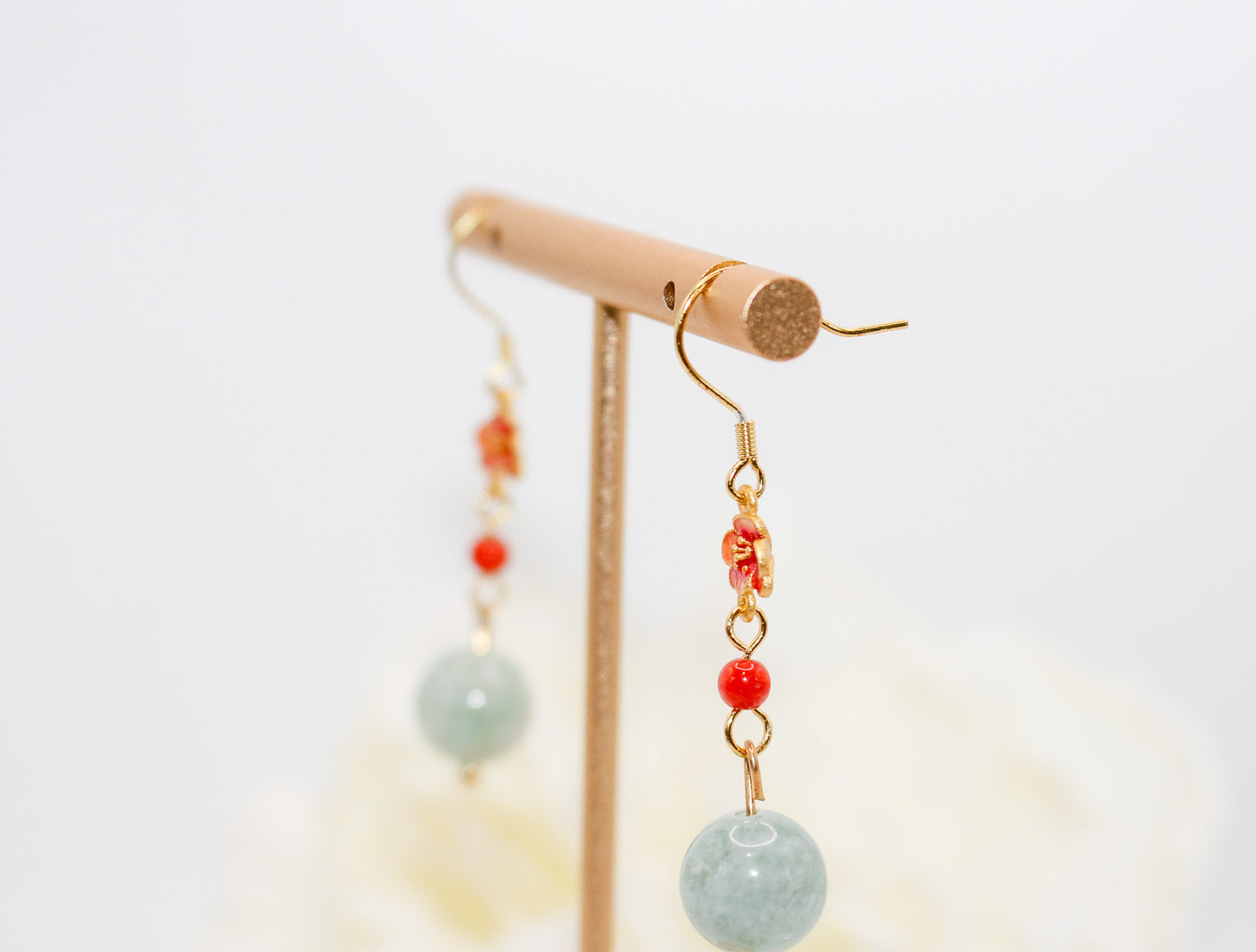 Jade Plum Blossom Earrings