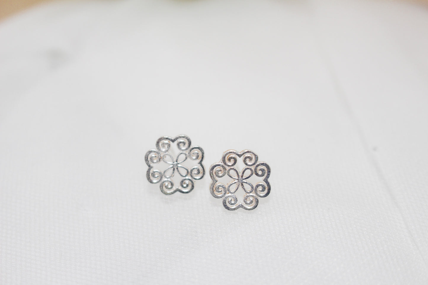 Silver Print Jewelry Set