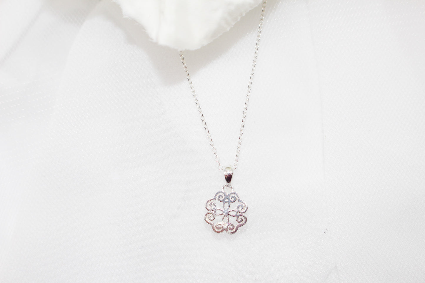 Silver Print Jewelry Set