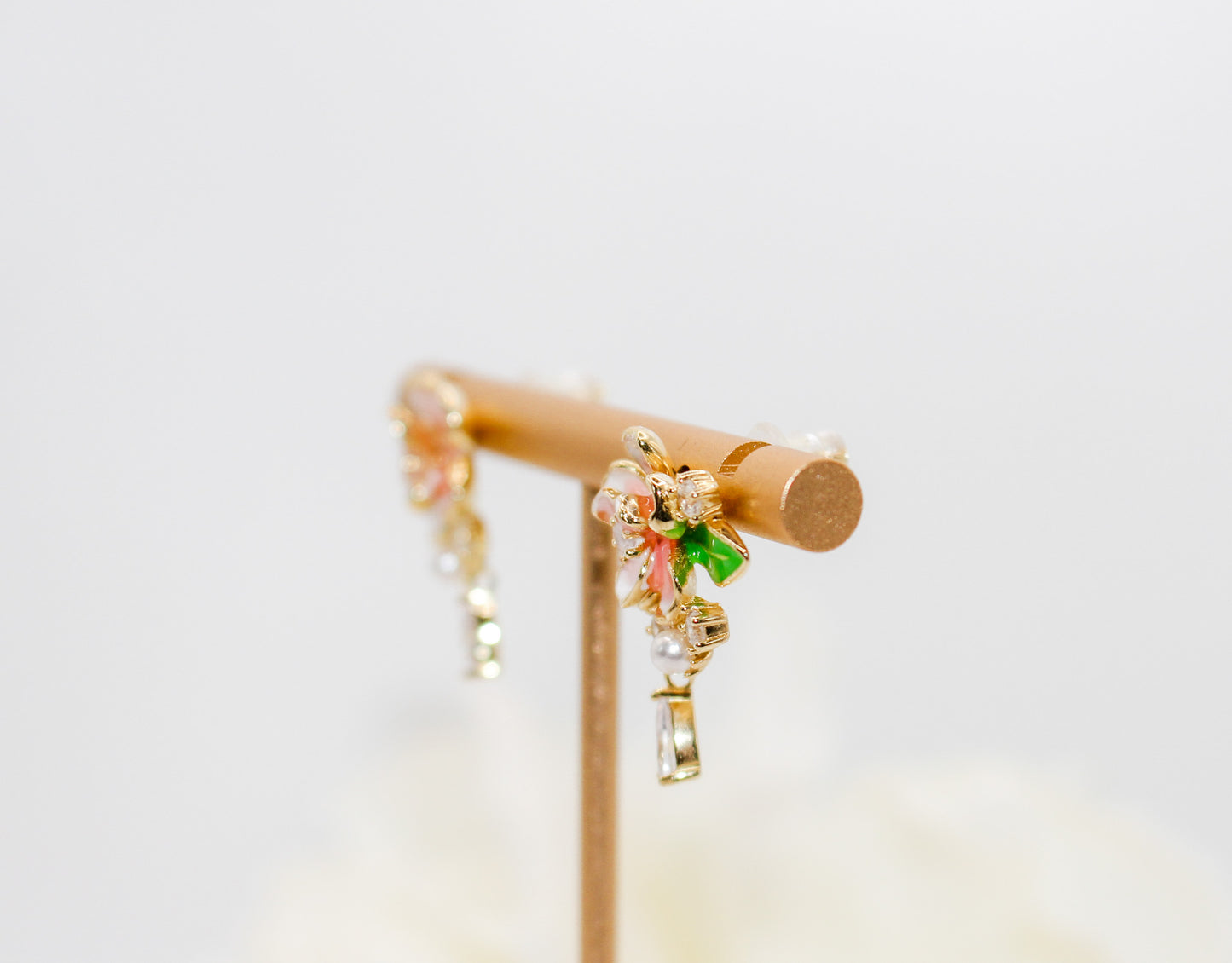 Pink Flower Jewelry Set