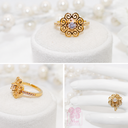 Gold Hmong Design Ring