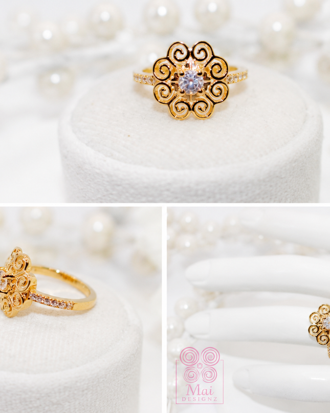 Gold Hmong Design Ring
