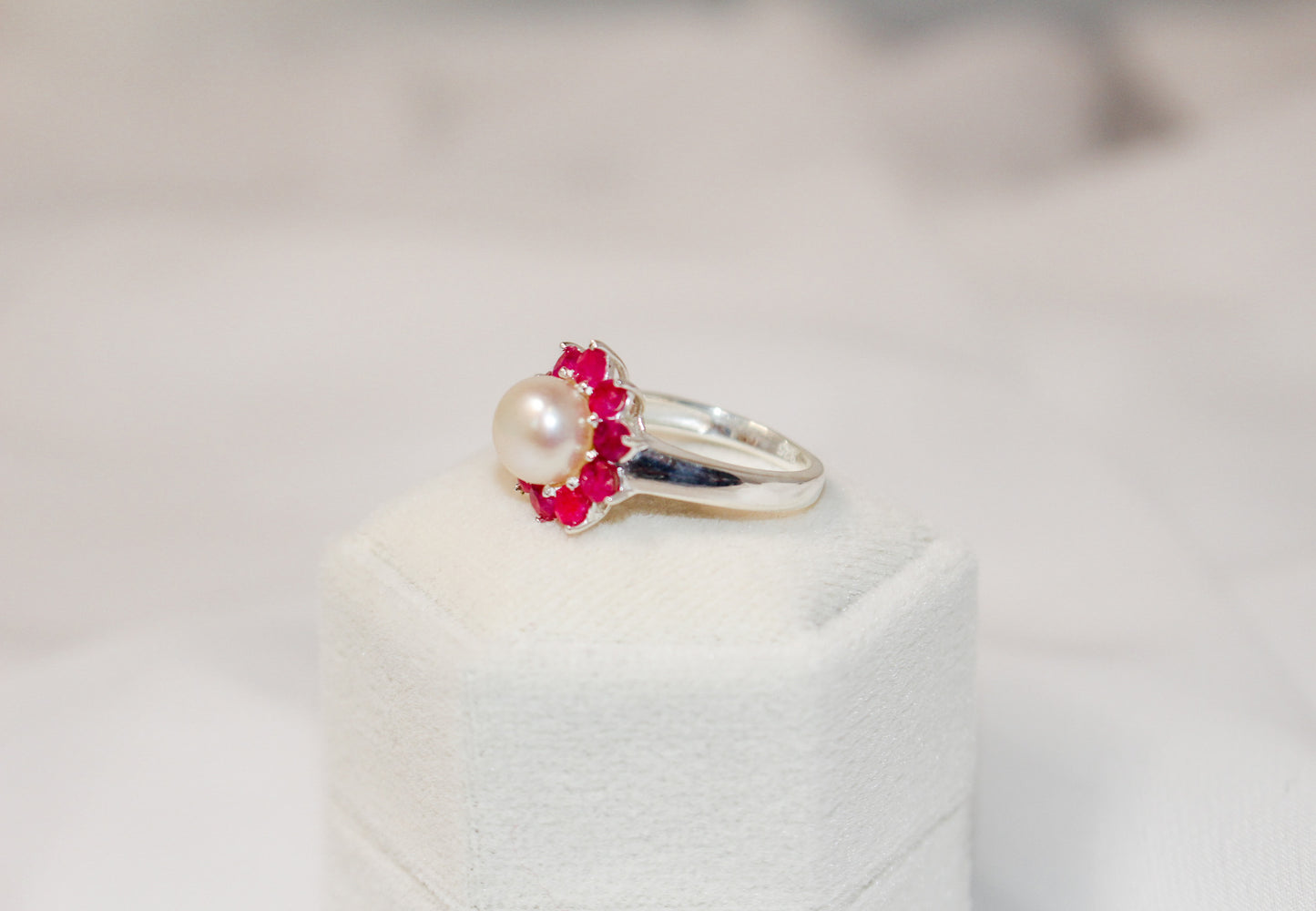 Ruby and Pearl Ring