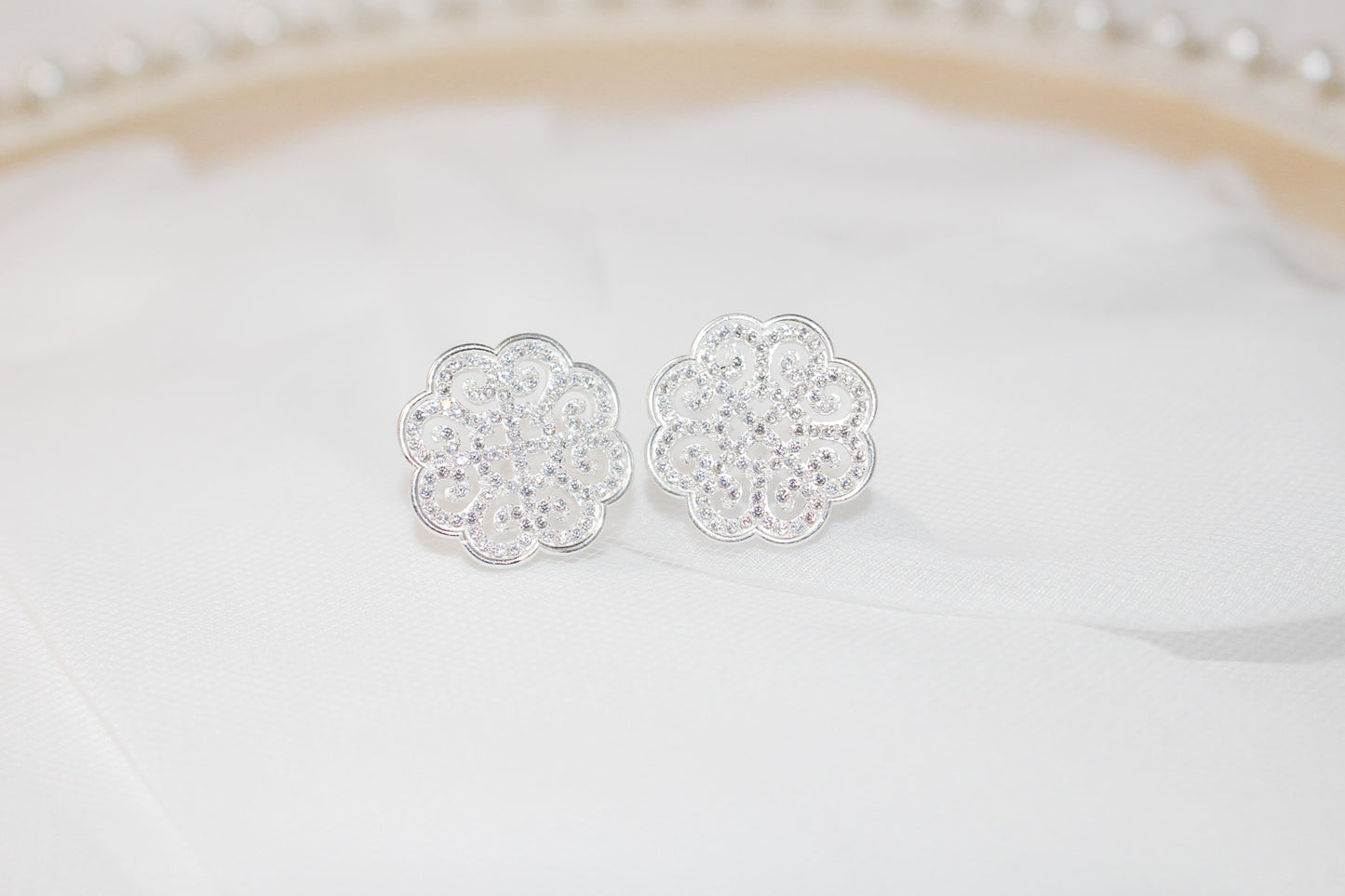 Zircon Elephant Print Studs