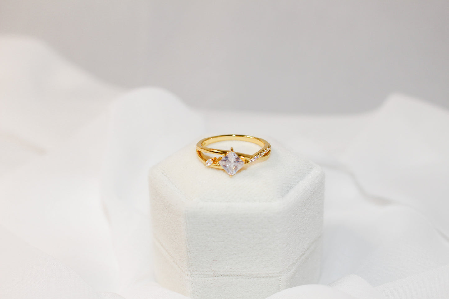 Gold Moissanite Ring