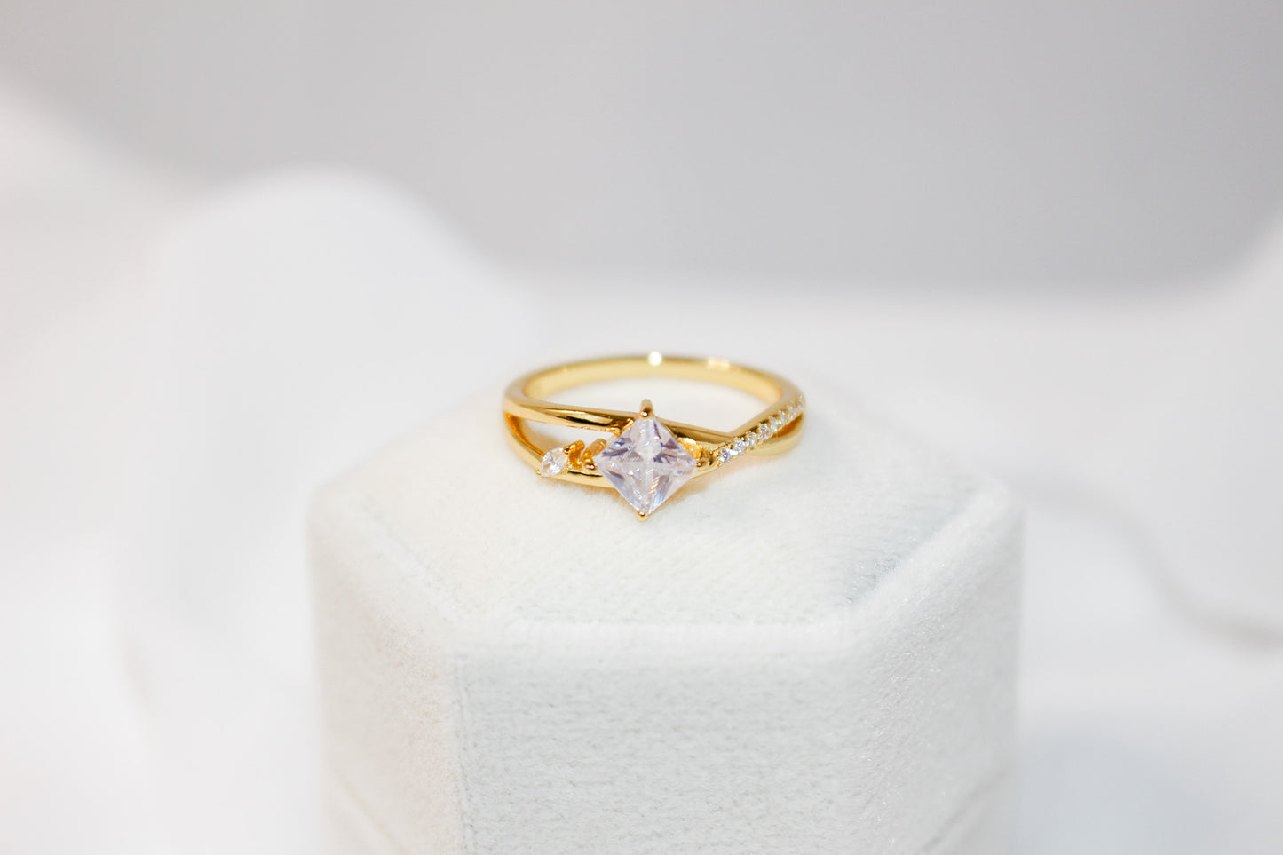 Gold Moissanite Ring