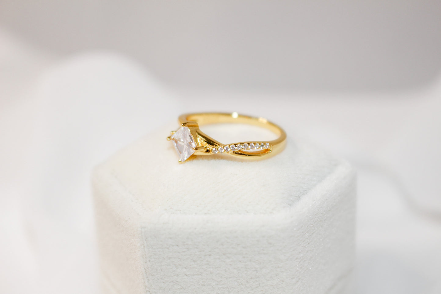 Gold Moissanite Ring