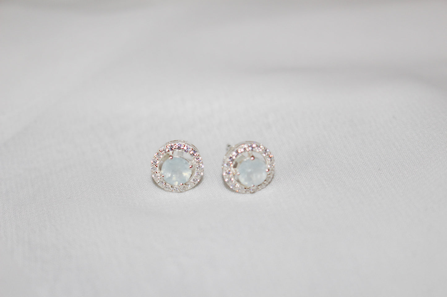 Natural Aquamarine Stud Earrings