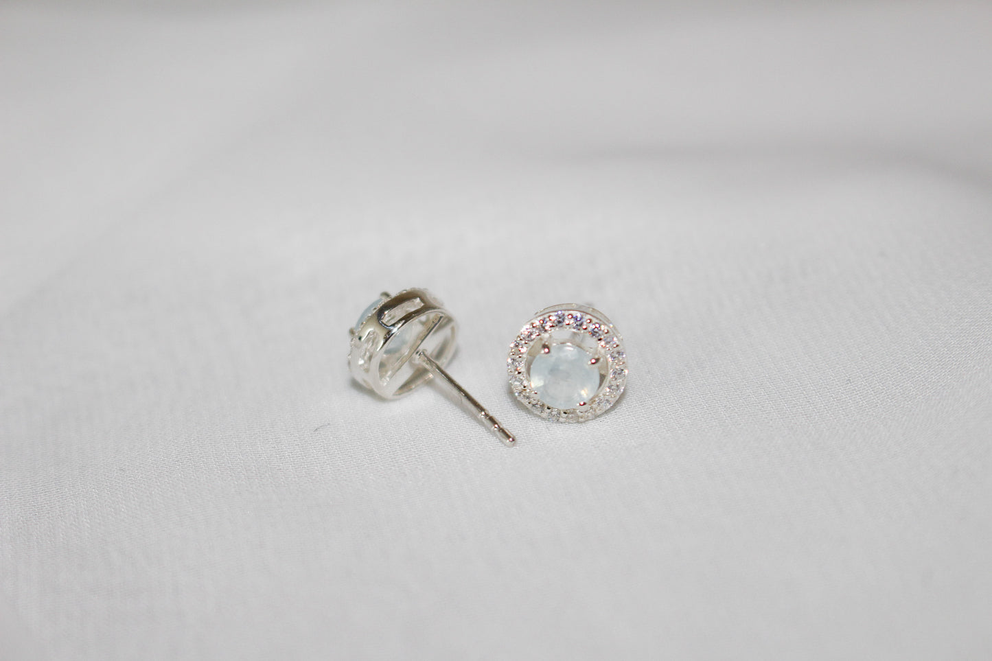 Natural Aquamarine Stud Earrings