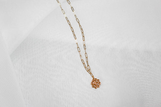 Dainty Gold Elephant Print Necklace