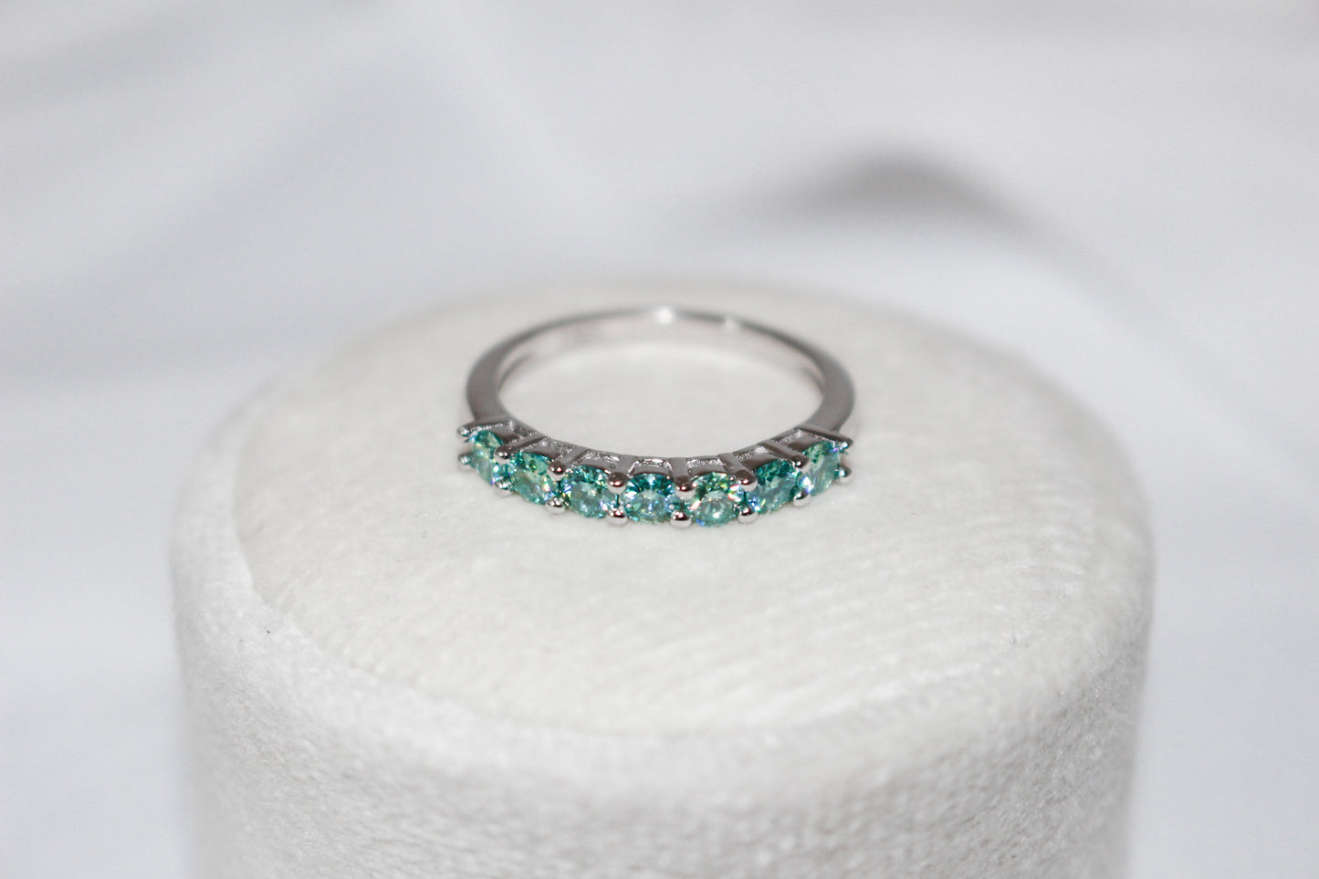 Green Moissanite Band