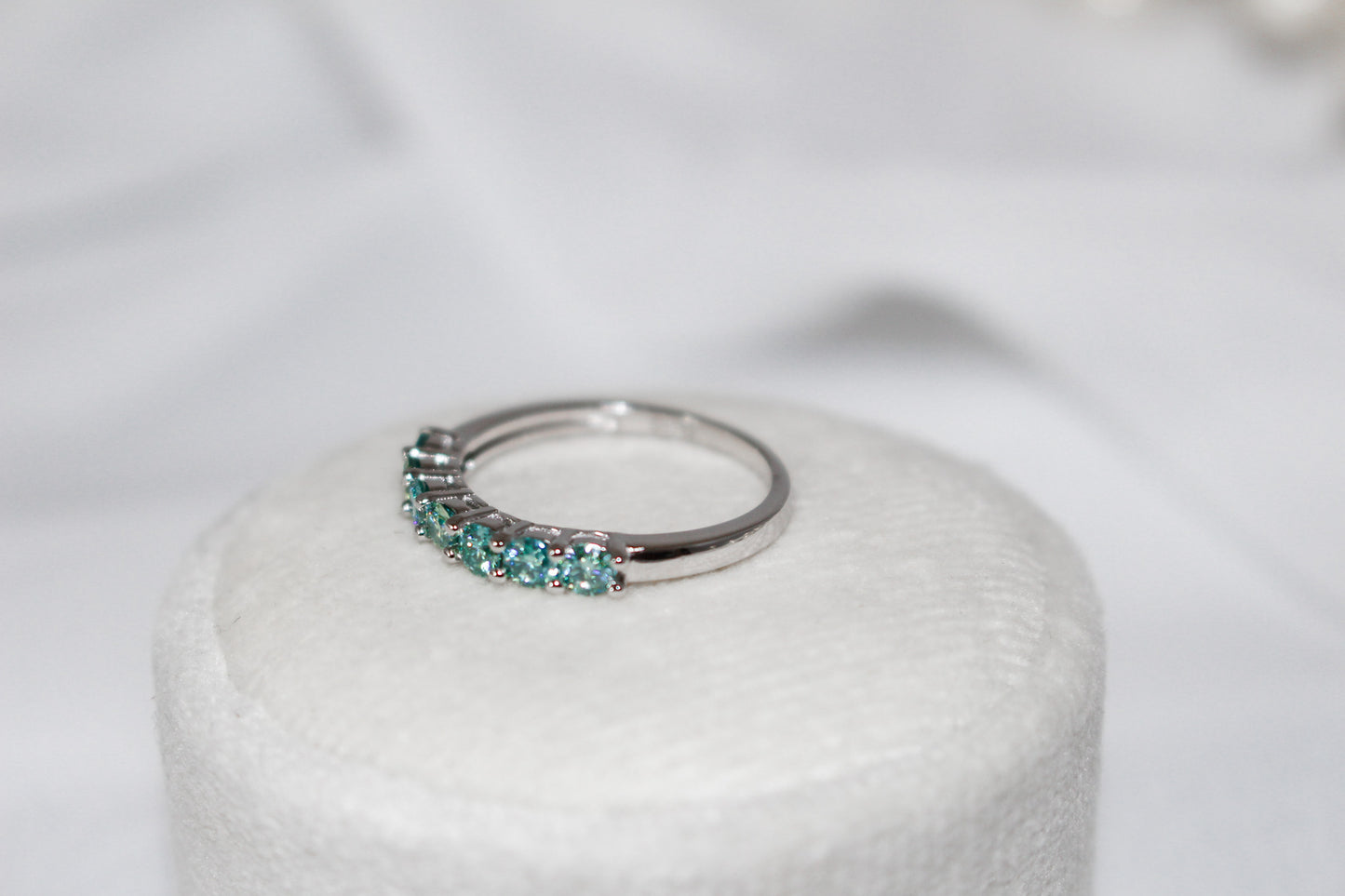 Green Moissanite Band