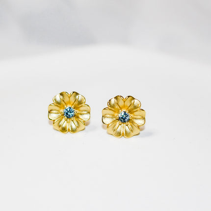Gold Flower Earrings
