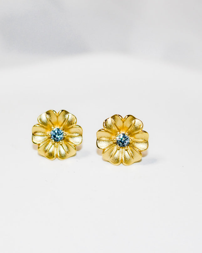 Gold Flower Earrings