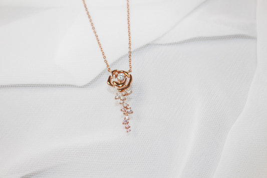 Rose Gold Moissanite Necklace