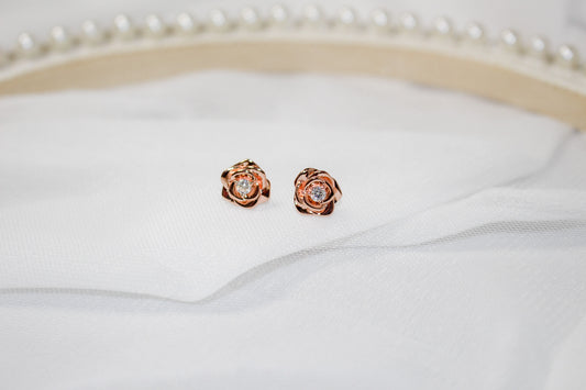 Rose Moissanite Earrings