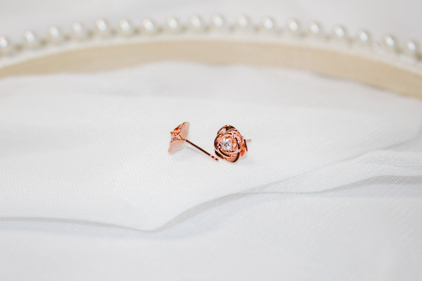 Rose Moissanite Earrings