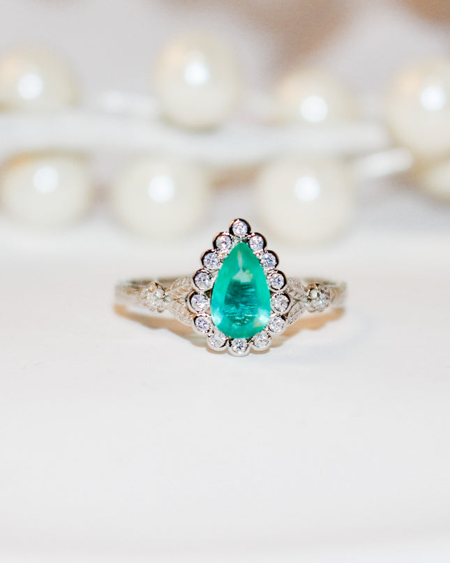 Paraba Pear Cut Ring