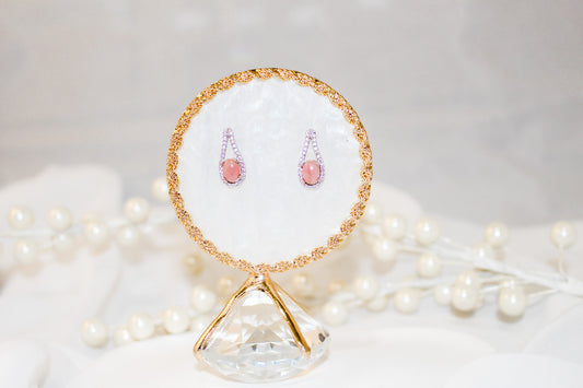 Pink Opal Earrings