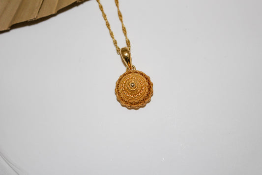 Gold Poj Tsawb Necklace