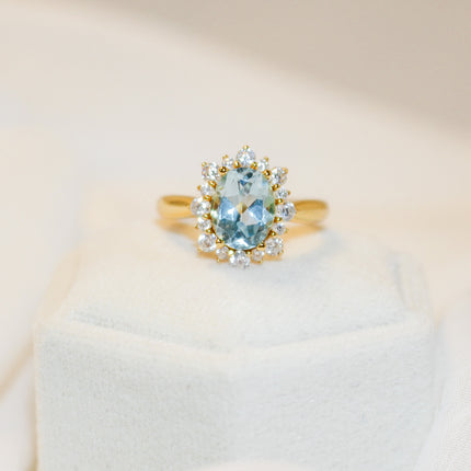 Blue Topaz Sun Ring