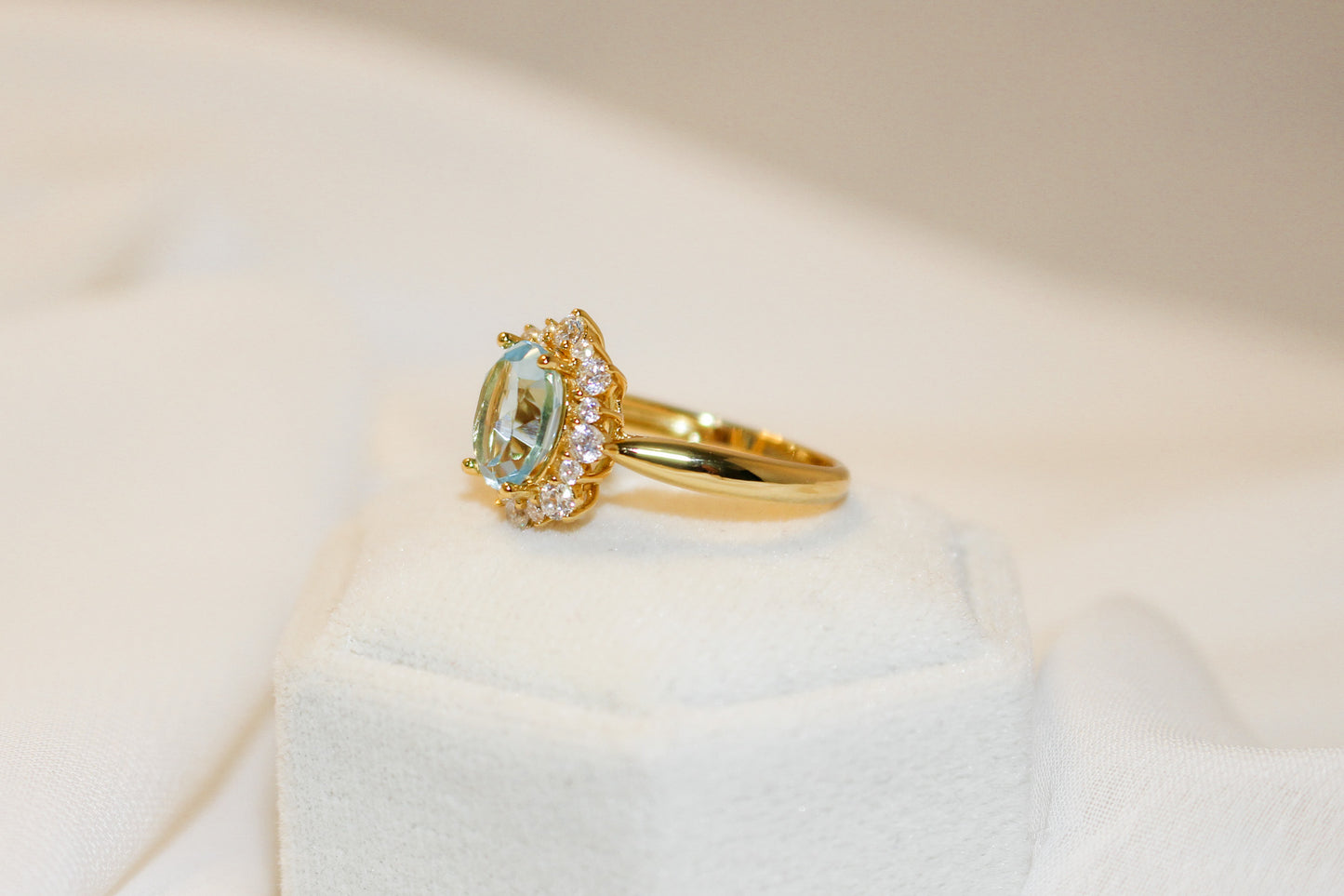 Blue Topaz Sun Ring