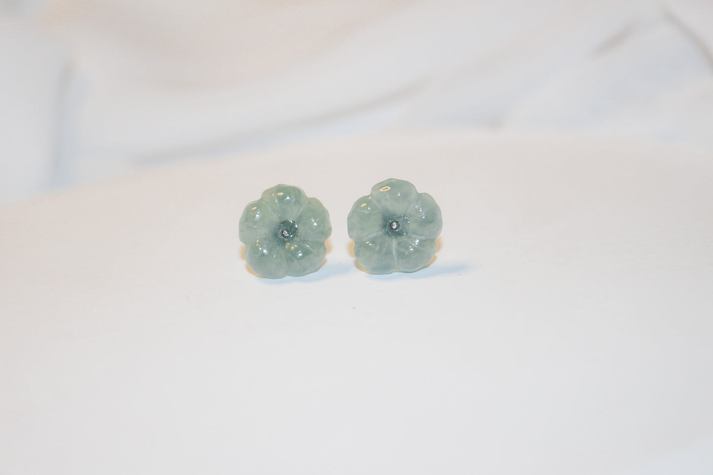 Jade Flower Earrings