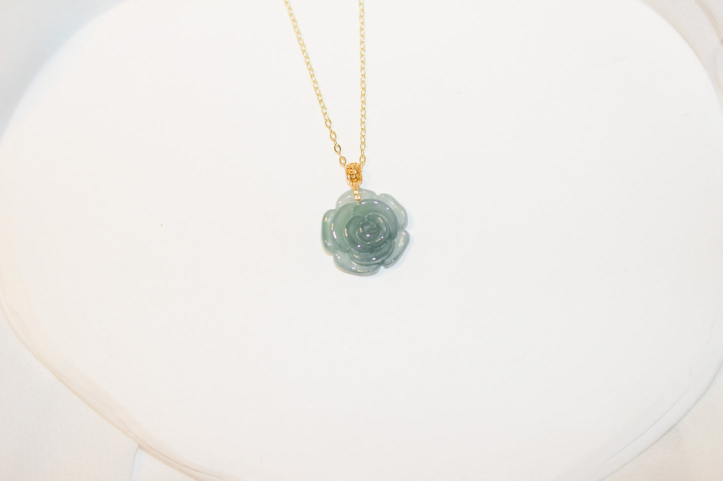 Jade Flower Necklace