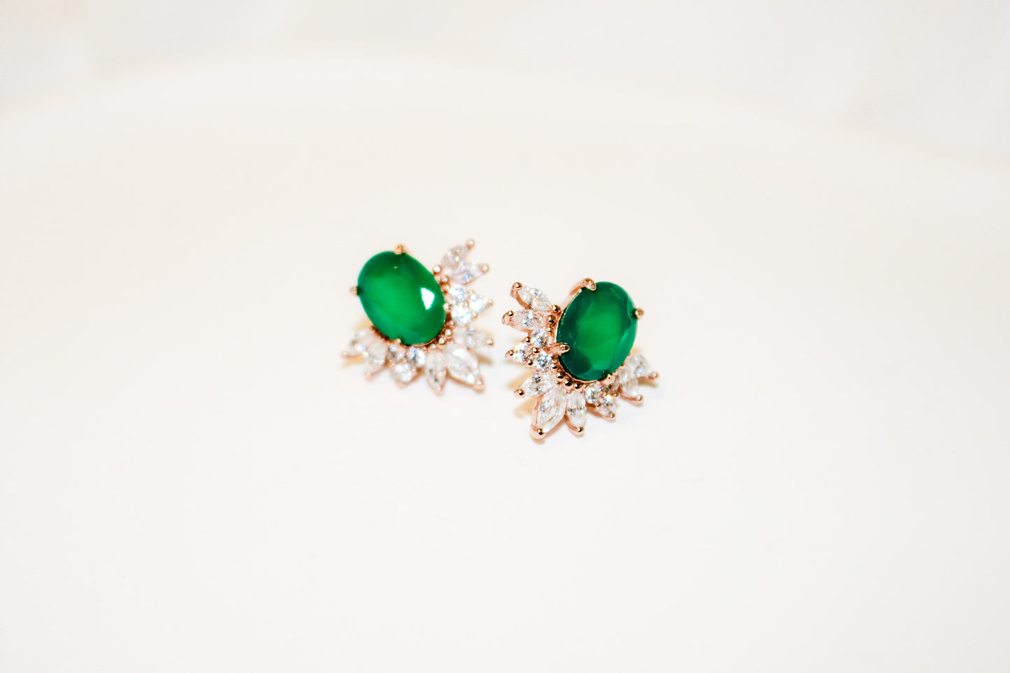 Green Agate Burst Earring