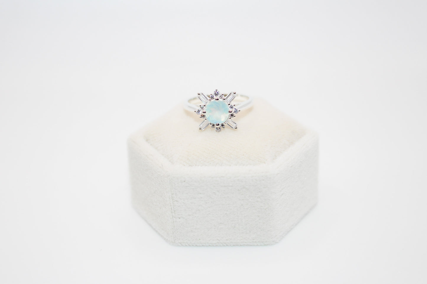 Aquamarine Star Ring