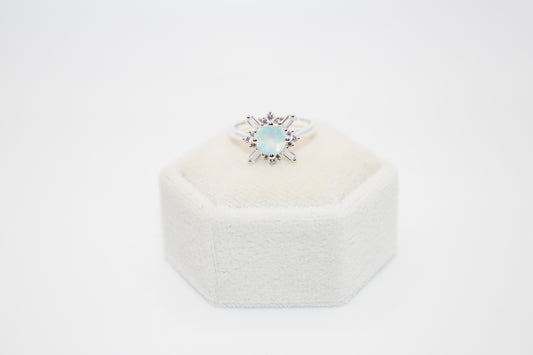 Aquamarine Star Ring