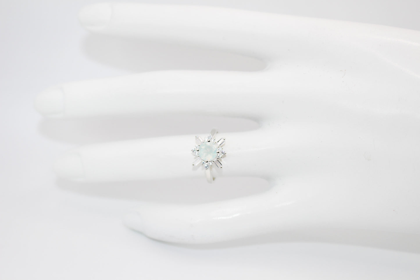 Aquamarine Star Ring