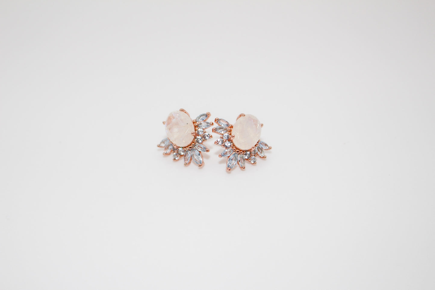 Moonstone and Blue Topaz Earrings