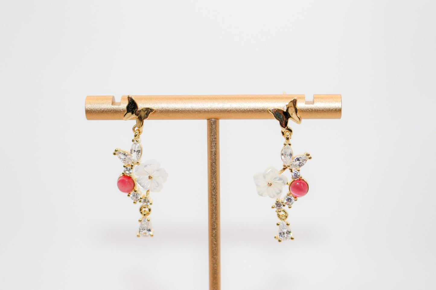 Gold Summer Flower Earrings