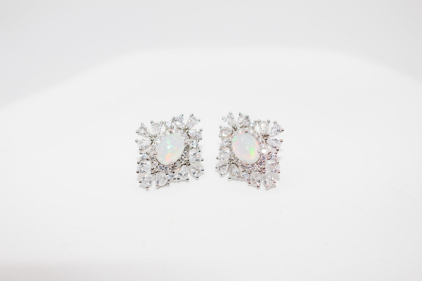 Silver Opal Earrings