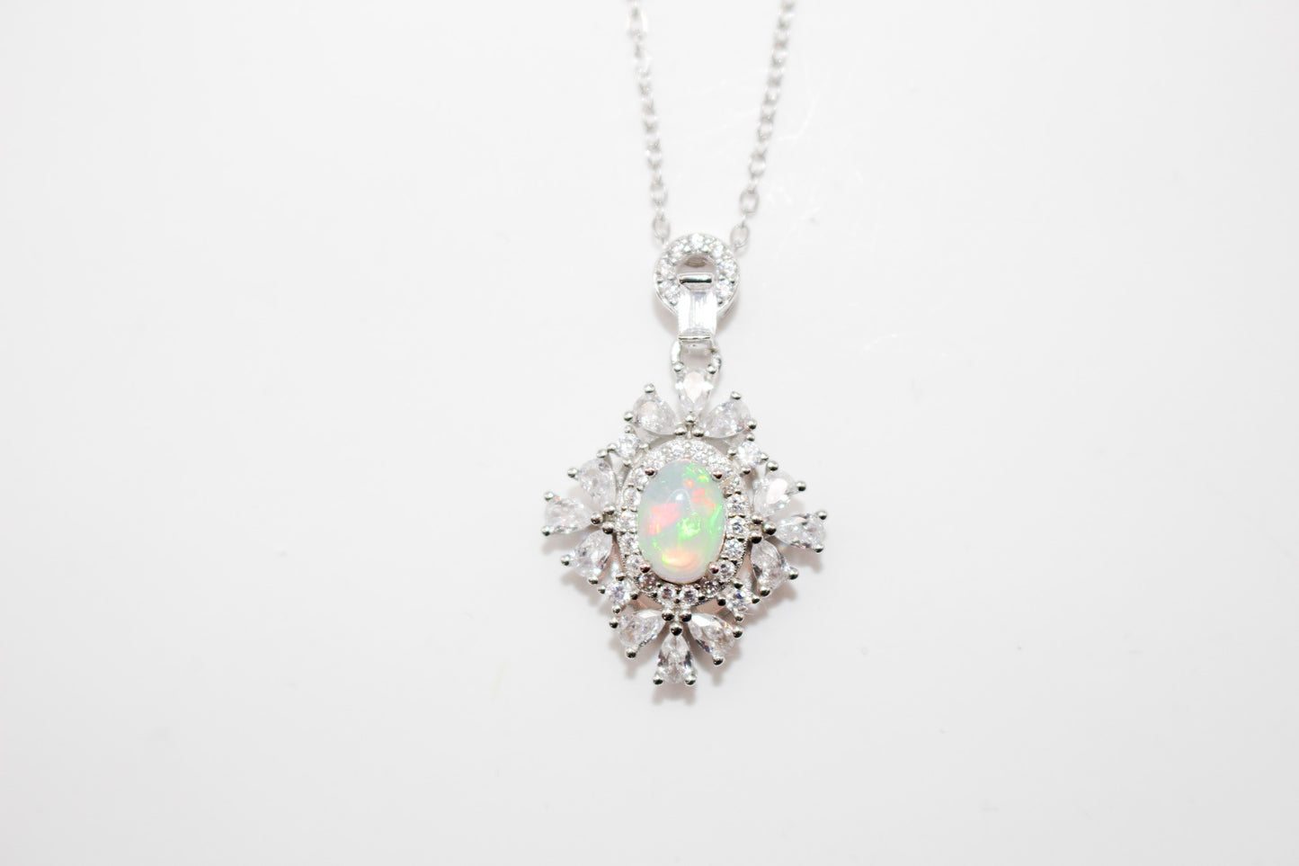 Silver Opal Necklace