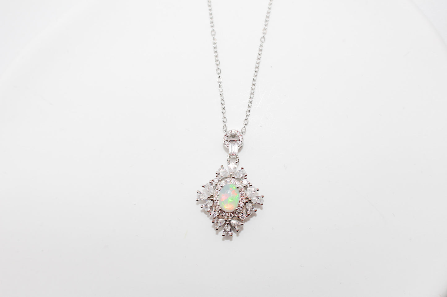 Silver Opal Necklace