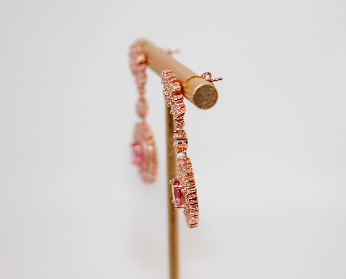 Pink Topaz Earrings