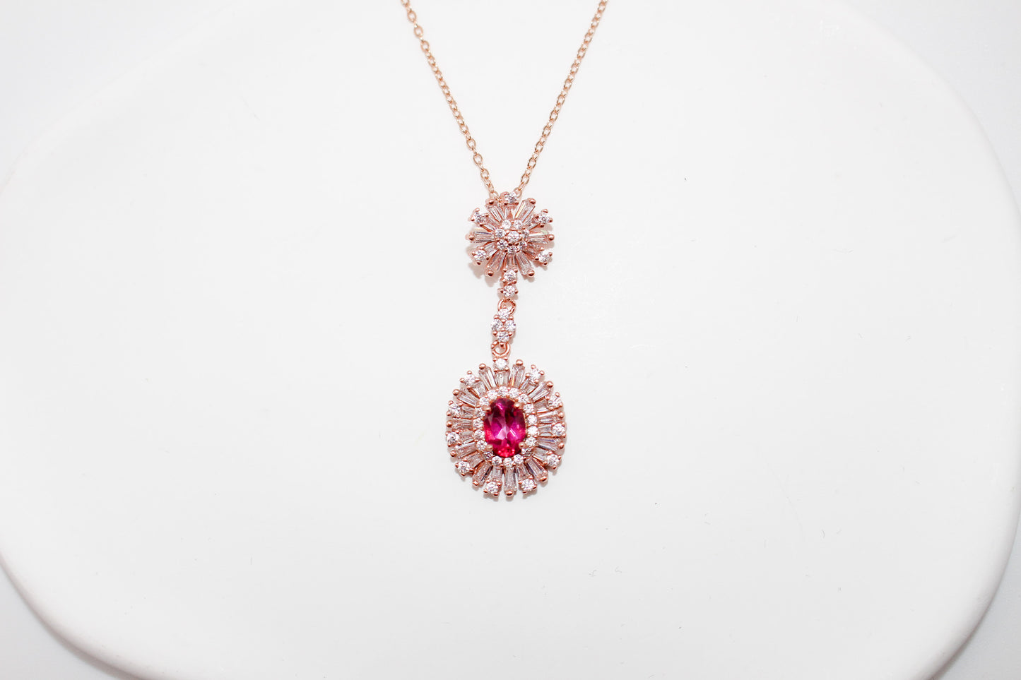 Pink Topaz Necklace